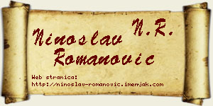 Ninoslav Romanović vizit kartica